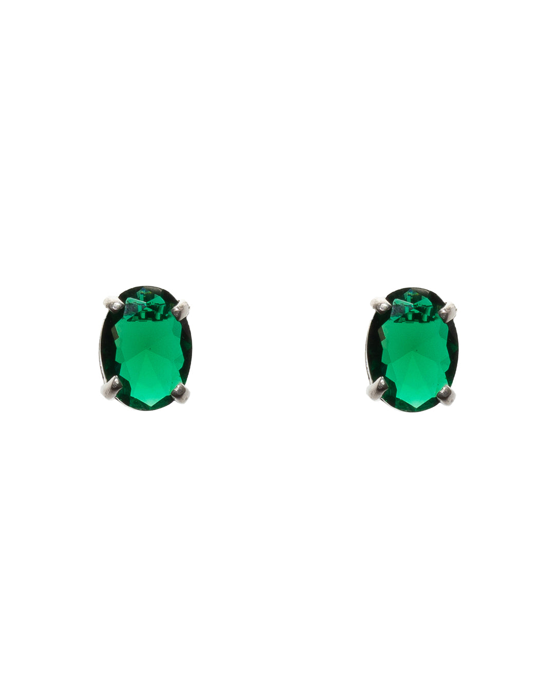Oval Obsidian Earring Set - "Minas Gerais Green"